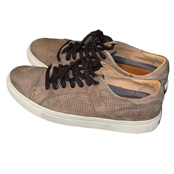 H.S. Trask Aaron Gray Italian Suede Causal Sneakers - Picture 10 of 16